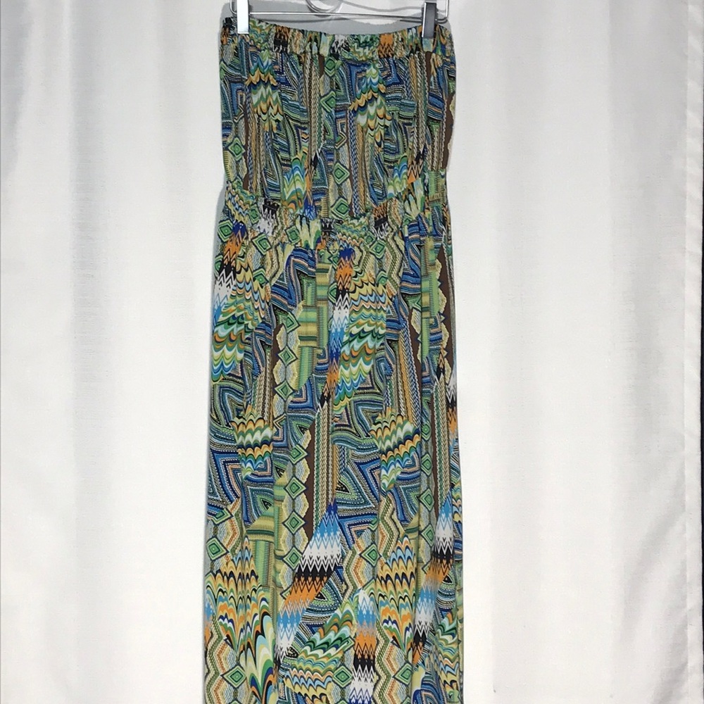 MILANO Multi-Colored Strapless Dress